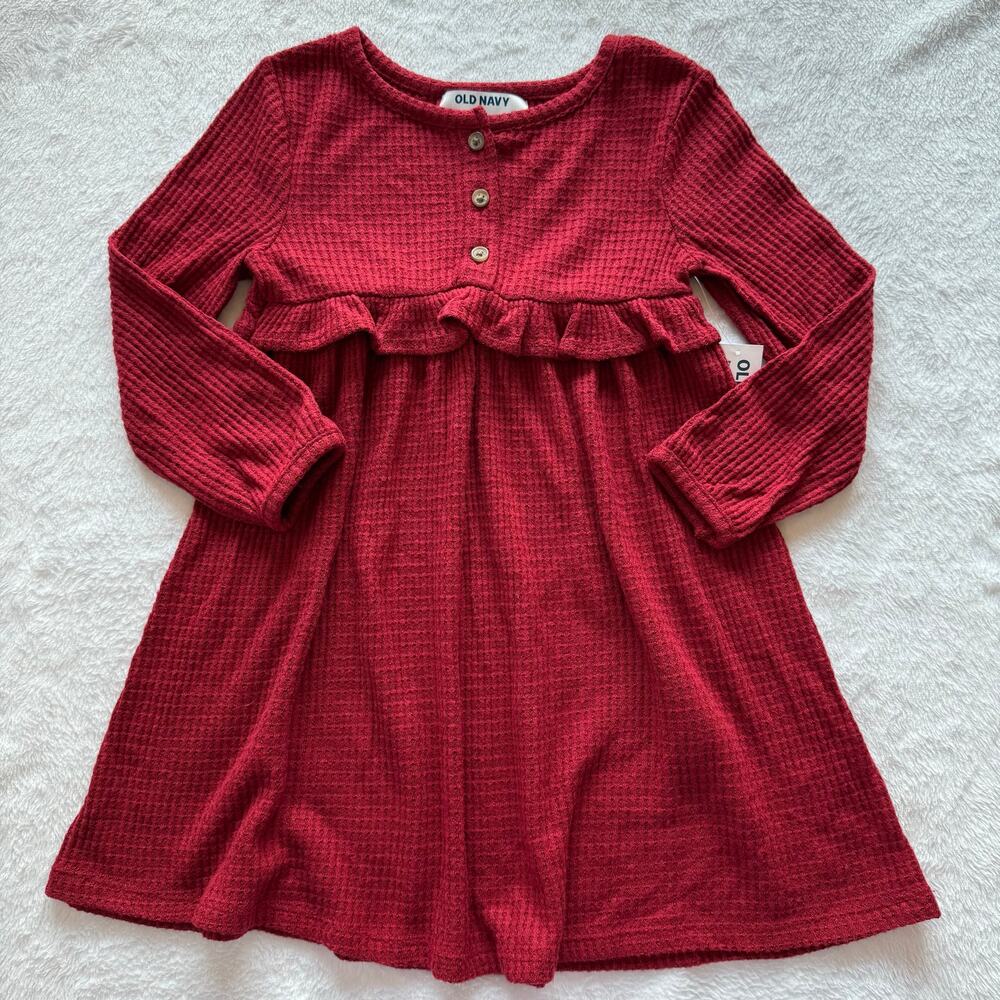 New w/Tags Old Navy 3T Waffle Knit Ruffle Dress